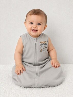 Yooföss‎ Sleep Sack 6-12M Gray Cotton Chilly Weather Bears